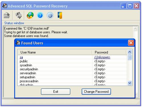 SQL Passwort auslesen
